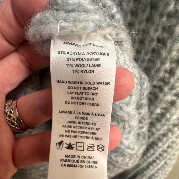 ✨ 12. NWT Smash + Tess Serena Wrap, Cardigan, Blue Grey Ombré XL/2XL - Picture 8 of 13